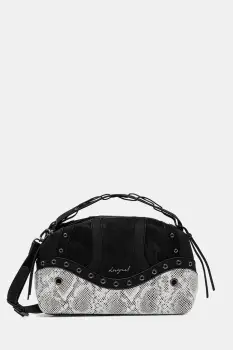 Desigual geanta SNAKE PATCH BERGAMO culoarea negru, 25WAXP29 imagine