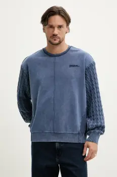 Desigual hanorac de bumbac ONTARIO barbati, neted, 25SMSK03 imagine