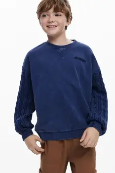 Desigual hanorac de bumbac pentru copii neted, 25WBSK02 imagine