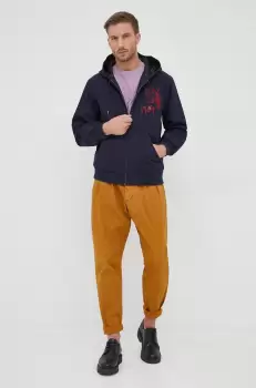 Desigual pantaloni barbati, culoarea galben, cu fason chinos imagine