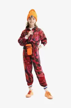 Desigual pantaloni copii culoarea rosu, modelator imagine