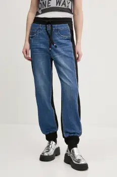 Desigual pantaloni de trening PEETERS femei, neted, 25SWDD73 imagine