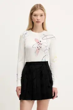 Desigual pulover ARTY culoarea bej, light, 25WWJF33 imagine