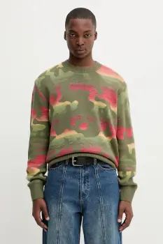Desigual pulover culoarea verde, 25WMJF09 imagine