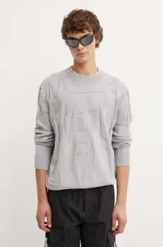 Desigual pulover de bumbac AITOR culoarea gri, light, 24WMJF03 imagine