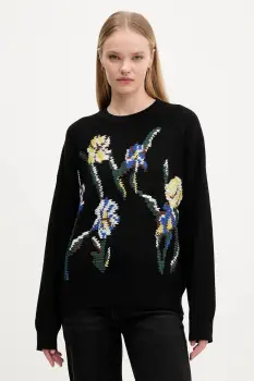 Desigual pulover de bumbac COOPER culoarea negru, 25WWJF36 imagine