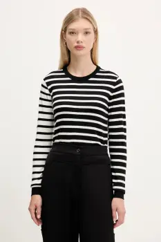 Desigual pulover de lana BERGEN culoarea negru, light, 25WWJF08 imagine