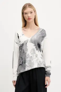 Desigual pulover GOTEMBURGO culoarea bej, light, 25WWJF15 imagine