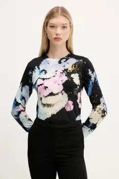 Desigual pulover NENUFAR LACROIX culoarea negru, light, 25WWJF46 imagine