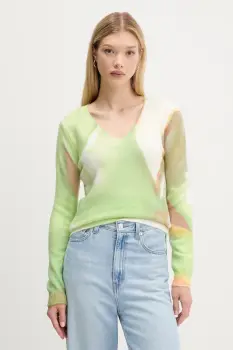 Desigual pulover OULU culoarea turcoaz, 25WWJF13 imagine