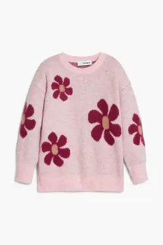 Desigual pulover pentru copii din amestec de lana culoarea roz, 25WGJF02 imagine