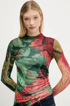 Desigual pulover TAPIZ LACROI culoarea verde, light, 25WWJF48 imagine