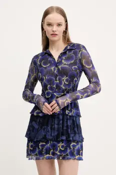 Desigual rochie CELLS LACROIX culoarea albastru marin, mini, evazati, 25SWVK29 imagine