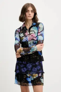 Desigual rochie CORAL LACROIX culoarea negru, mini, drept, 25WWVK10 imagine