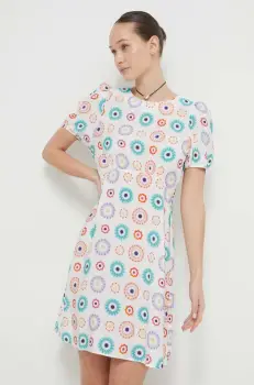 Desigual rochie culoarea alb, mini, evazati imagine