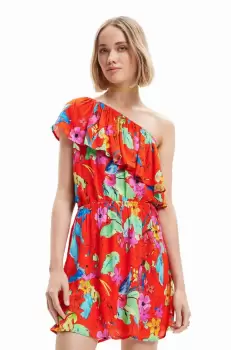 Desigual rochie culoarea rosu, mini, drept imagine