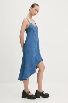Desigual rochie din denim MUNICH mini, evazati, 25SWVD07 imagine