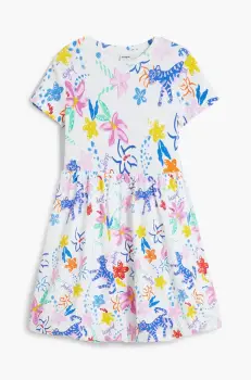 Desigual rochie fete culoarea alb, mini, evazati, 25SGVK03 imagine