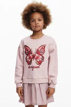 Desigual rochie fete culoarea roz, mini, evazati, 25WGVK01 imagine