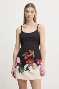 Desigual rochie LE MANS culoarea negru, mini, evazati, 25SWVW16 imagine