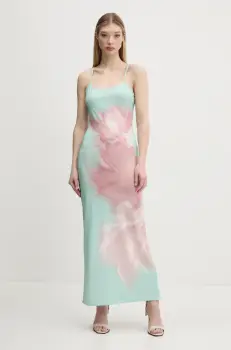 Desigual rochie LYON culoarea verde, maxi, evazati, 25SWVK44 imagine