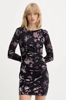 Desigual rochie MEDORA culoarea bleumarin, mini, mulata, 25WWVK27 imagine