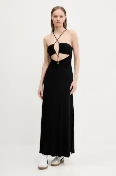 Desigual rochie MONTPELLIER culoarea negru, maxi, drept, 25SWVK55 imagine