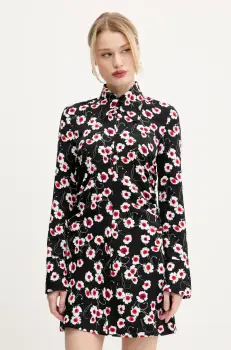 Desigual rochie NIMA culoarea negru, mini, evazati, 25SWVW11 imagine