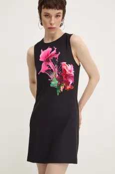 Desigual rochie PHOENIX culoarea negru, mini, mulata, 24WWVW05 imagine