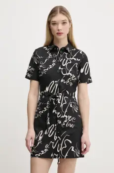 Desigual rochie RODAS culoarea negru, mini, drept, 25SWVW38 imagine