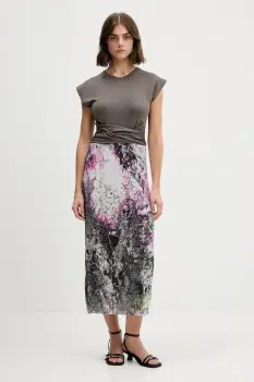 Desigual rochie WALLS LACROIX culoarea gri, midi, drept, 25WWVK05 imagine