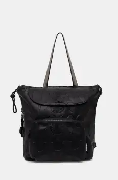 Desigual rucsac ALL MICKEY KRAPINA femei, culoarea negru, mare, neted, 24WAKP01 imagine