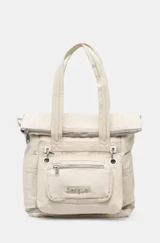 Desigual rucsac BASIC MODULAR VO femei, culoarea bej, mare, neted, 25SAKY08 imagine