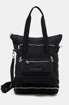 Desigual rucsac BASIC MODULAR VOYAGE femei, culoarea negru, mare, neted, 24WAKY08 imagine
