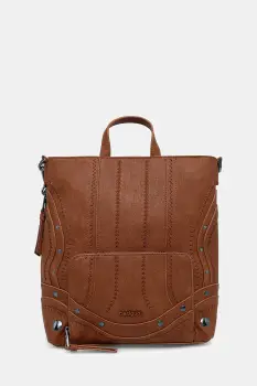 Desigual rucsac EMBRO PATCH PRETORIA culoarea maro, mic, uni, 25WAKP23 imagine