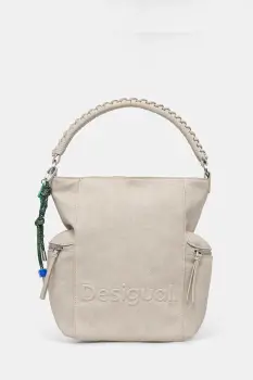 Desigual rucsac HALF LOGO ARICA PIE culoarea bej, mic, uni, 25WAKP30 imagine