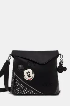 Desigual rucsac MICKEY STUDSTYLE JER femei, culoarea negru, mare, cu imprimeu, 24WAKP21 imagine