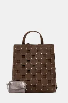 Desigual rucsac NEW PATCH 1 CHOC culoarea maro, mic, cu imprimeu, 25WAKP39 imagine