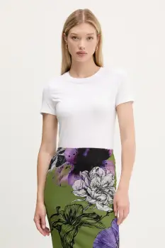 Desigual tricou AMBER culoarea alb, 25WWTK07 imagine