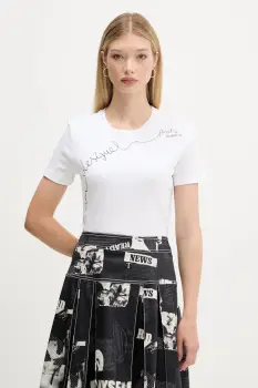 Desigual tricou CHARLY culoarea alb, 25WWTK08 imagine