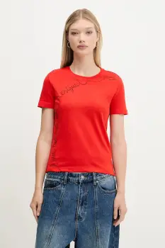 Desigual tricou CHARLY culoarea rosu, 25WWTK08 imagine