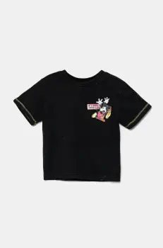 Desigual tricou de bumbac pentru copii x Disney culoarea negru, cu imprimeu, 25SBTK11 imagine