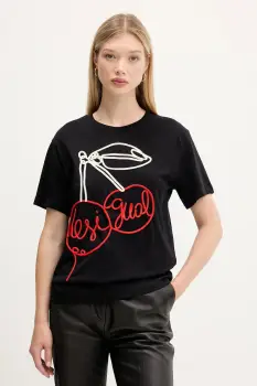 Desigual tricou din bumbac BERLIN culoarea negru, 25WWTK51 imagine