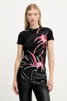 Desigual tricou LALA culoarea negru, 25WWTK16 imagine