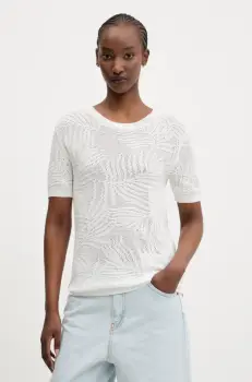 Desigual tricou SACRAMENTO femei, culoarea alb, 25SWTK97 imagine