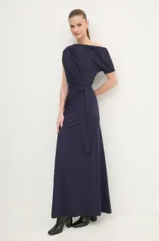 DIANE VON FURSTENBERG rochie culoarea albastru marin, maxi, evazati, DVFDS4S009 imagine