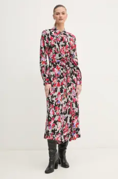 DIANE VON FURSTENBERG rochie culoarea negru, midi, evazati, DVFDW4S015 imagine