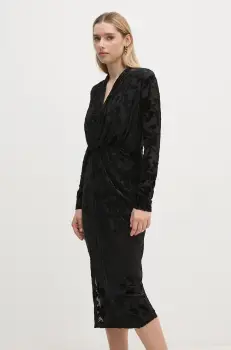 DIANE VON FURSTENBERG rochie culoarea negru, mini, drept, DVFDW3S011 imagine