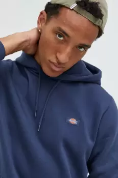 Dickies bluza barbati, culoarea albastru marin, neted imagine