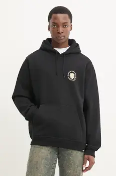 Dickies bluza barbati, culoarea negru, cu gluga, cu imprimeu, DK0A8681BLK1 imagine